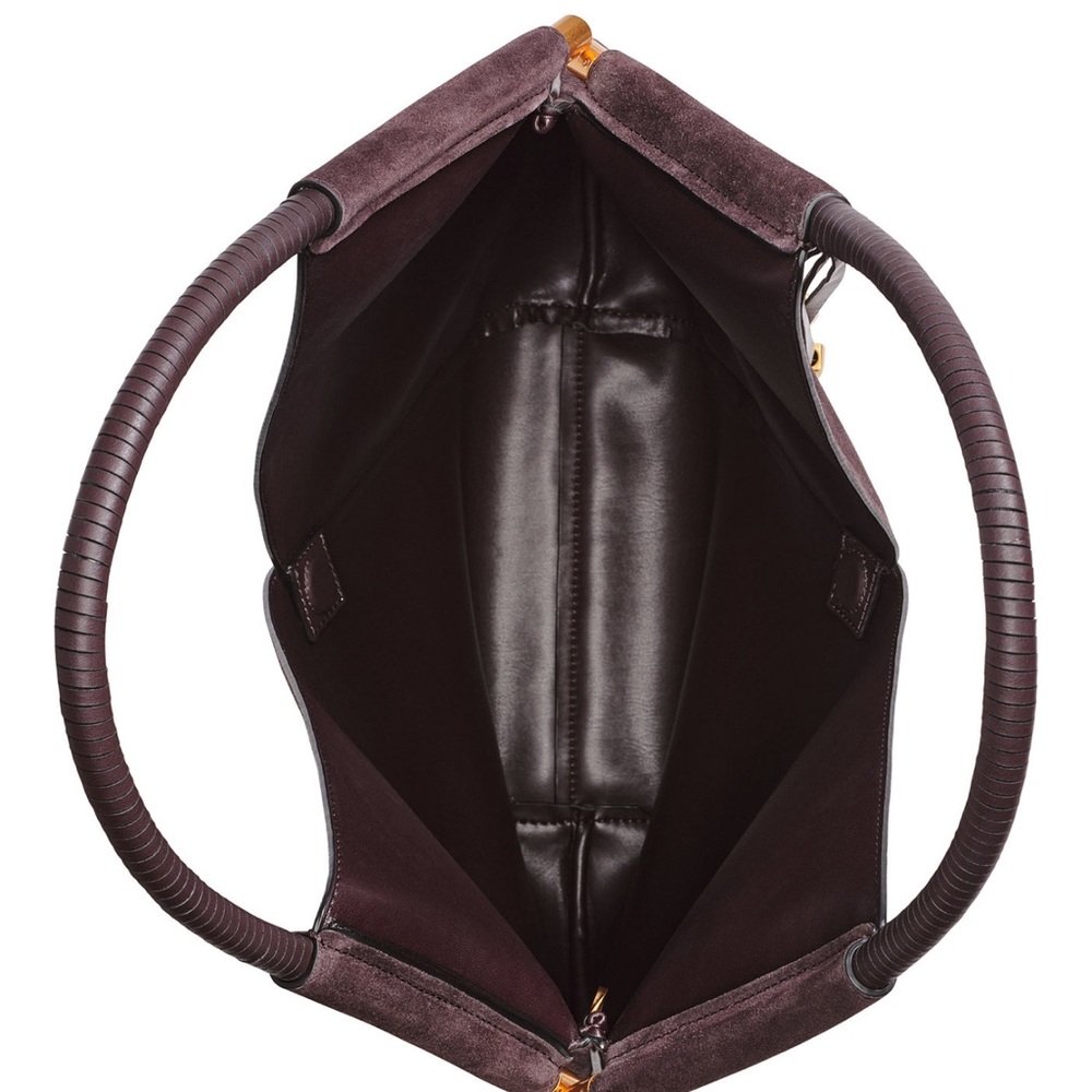Donna Karan Chocolate Plum Large Suede Shoulder bag - Picture 4 of 6